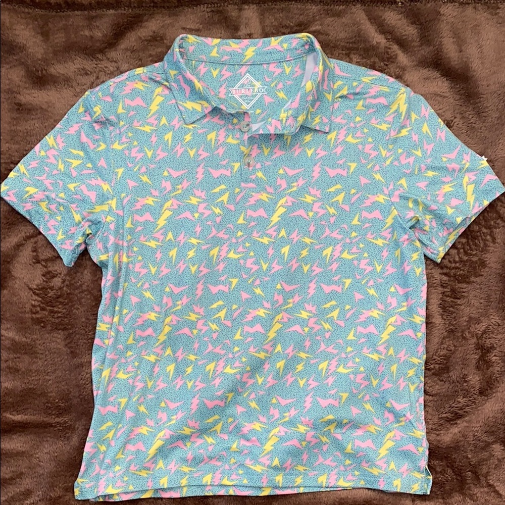 Burlebo Youth Kids “Electric Storm” Polo Shirt